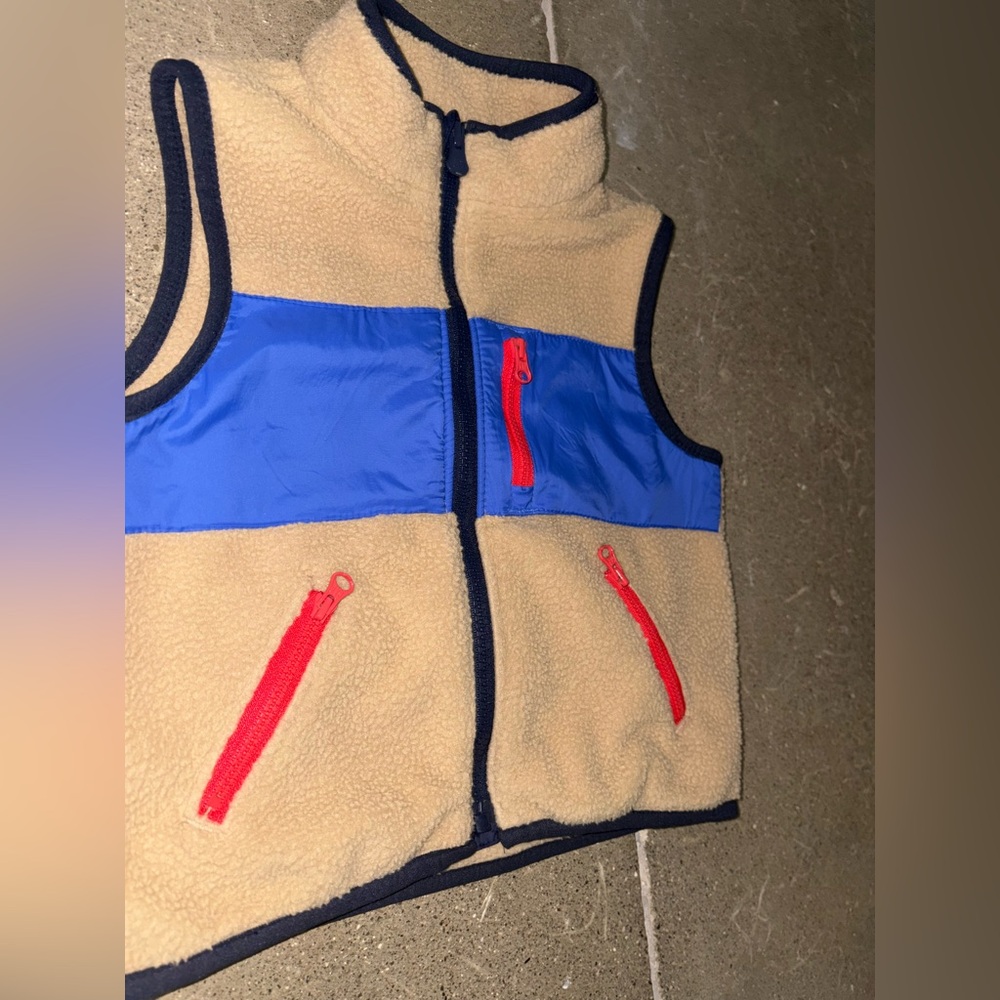Sherpa and Nylon Vest